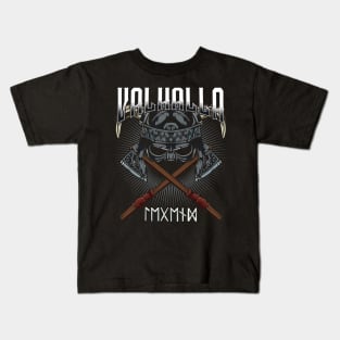 Vikings - Valhalla Viking Axes Nordic Runes Kids T-Shirt